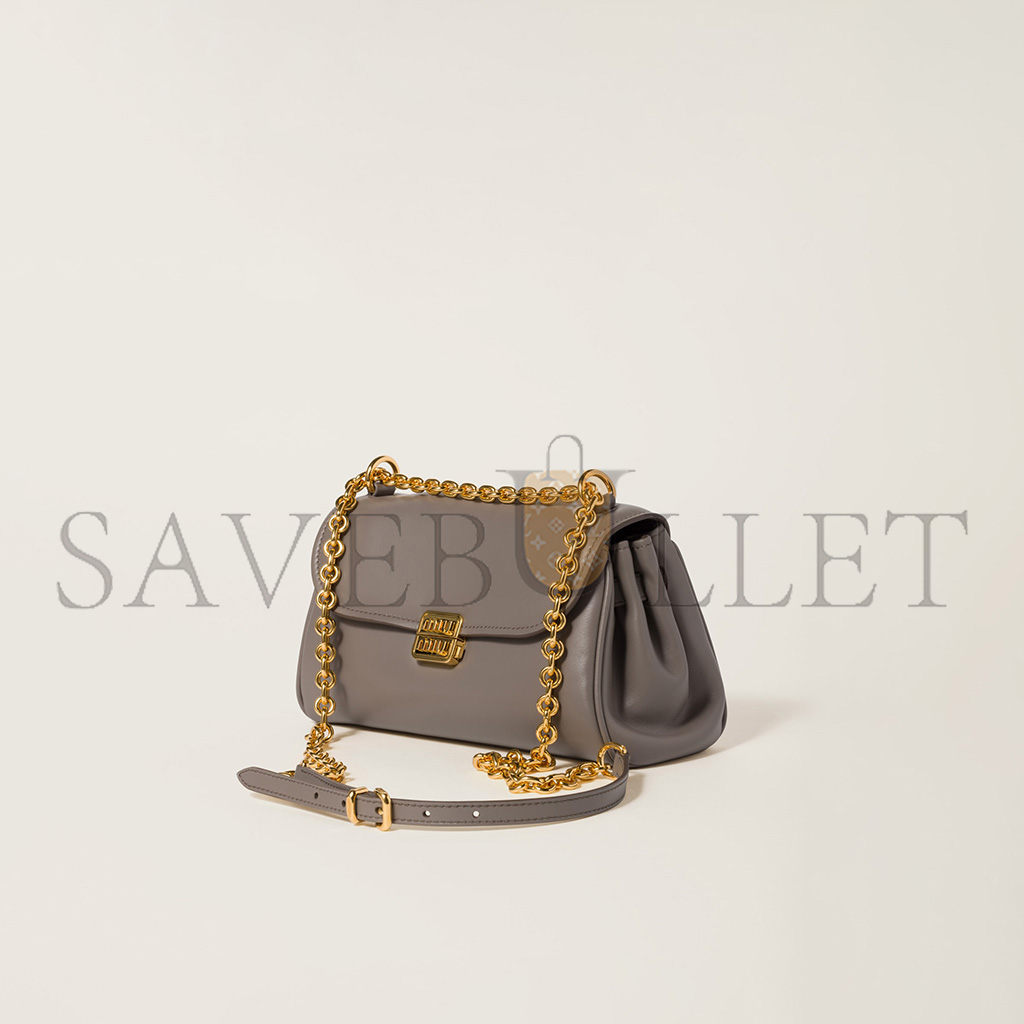 MIU MIU LEATHER SHOULDER BAG 5BD266 (24*14*7.5cm)